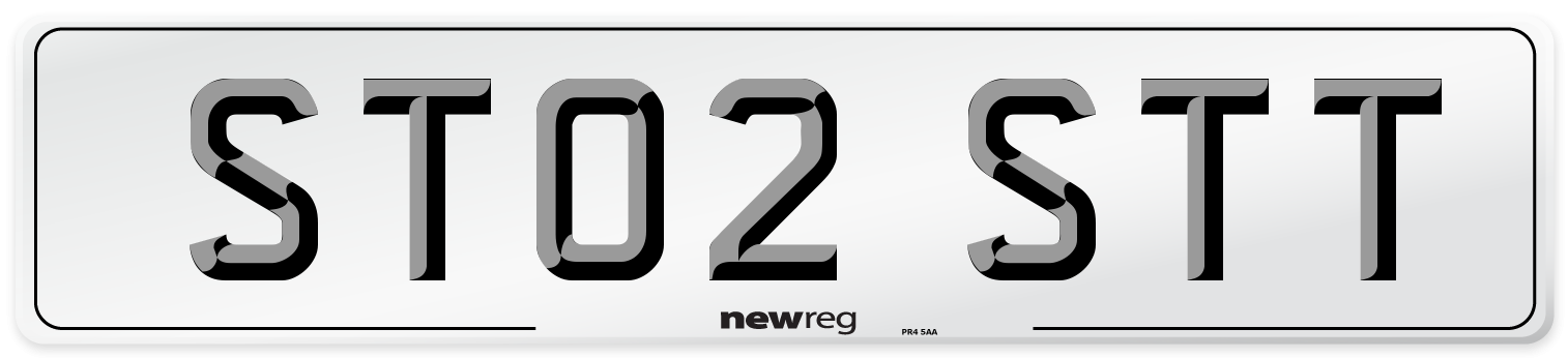 ST02 STT Number Plate from New Reg